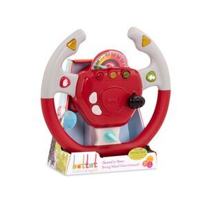 BATTAT GEARED TO STEER DRIVING STEERING WHEEL LIGHTS SOUNDS GAMES MUSIC TOY NEW!